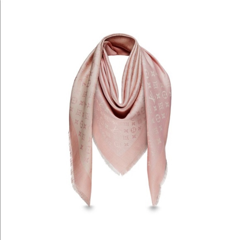 Authentic Louis Vuitton Pink Shine Monogram shawl